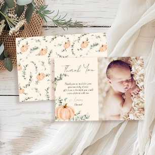 Photo Little Pumpkin Baby Shower Tack Kort