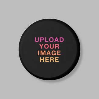 Photo Logo Business Simple Template Black Magnet