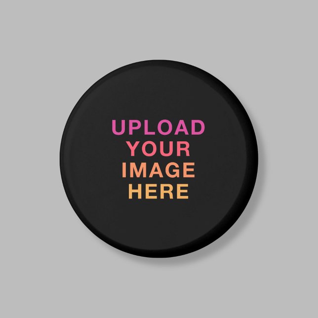 Photo Logo Business Simple Template Black Magnet (Skapare uppladdad)