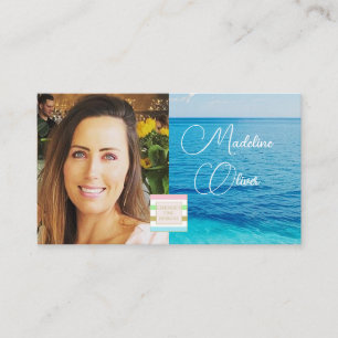 Photo Logo Ocean Blue Sea Travel Visitkort