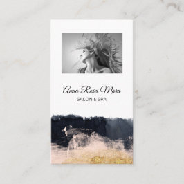 *~* Photo Logotyp Abstrakt Guld White Girly-Chic Visitkort