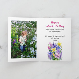 Photo Lycklig Mors dag Vår blommor Kort