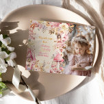 Photo Magic Fairy Blommigt Garden 1:a födelsedagen Tack Kort<br><div class="desc">Fånga magin och tacksamhet från din lilla födelsedag firande med vår Photo Magic Fairy Blommigt Garden 1:a födelsedag - tack ditt kort! Det här fantastiska kortet är perfekten för att uttrycka ett hjärtligt tack till vänner och familj för att de gått med i firande på din lilla fåniga pixies speciella...</div>