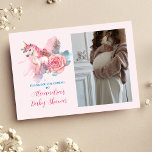 Photo Magic Unicorn Rainbow Shower Tack Kort<br><div class="desc">Jag vill framföra ett hjärtligt tack med en liten charm med hjälp av vårt Photo Cute Unicorn Rainbow Baby Shower - tack för ditt kort. Det här är inte vilket tackkort du än har. Det är ditt sätt att förmedla din uppskattning med stil och ett trollslag. Vare sig du tackar...</div>