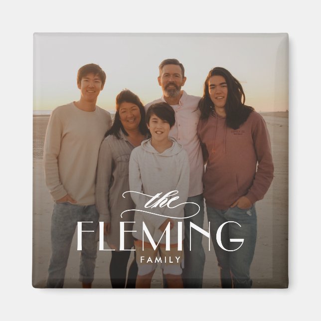 Photo Magnet Family Namn Personlig (Framsidan)
