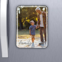 Photo Magnet med Anpassningsbar Photo och Text