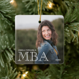 Photo MBA-grad Namn År Studenten Julgransprydnad Keramik