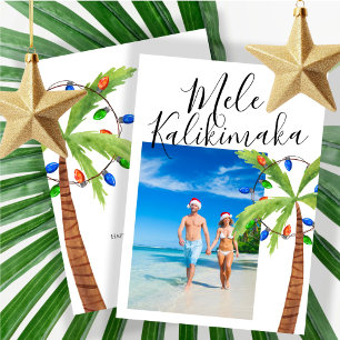 Photo Mele Kalikimaka Personlig jul Julkort