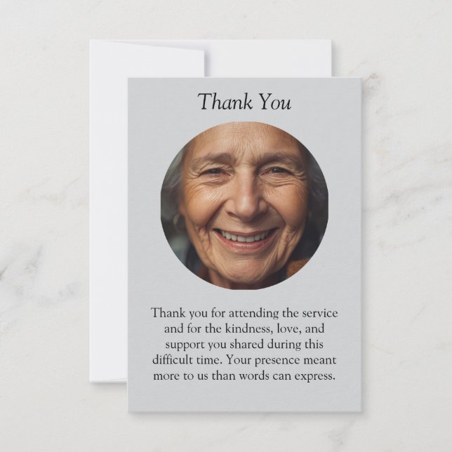 Photo Memorial Card | Personalised Card  Kort (Framsida)