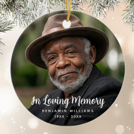 Photo Memorial-minnesminne Julgransprydnad Keramik