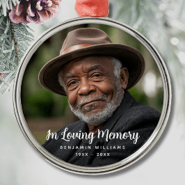 Photo Memorial-minnesminne Julgransprydnad Metall