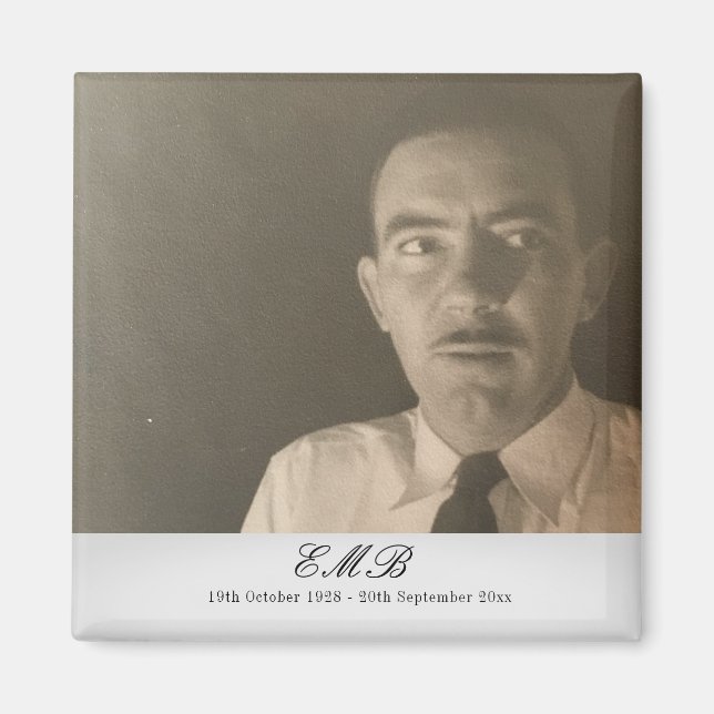 Photo Memorial-monogram Magnet (Framsidan)