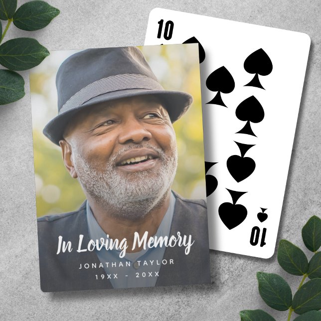 Photo Memorial Remembrance Tribute Casinokort (Photo Memorial Playing Cards)