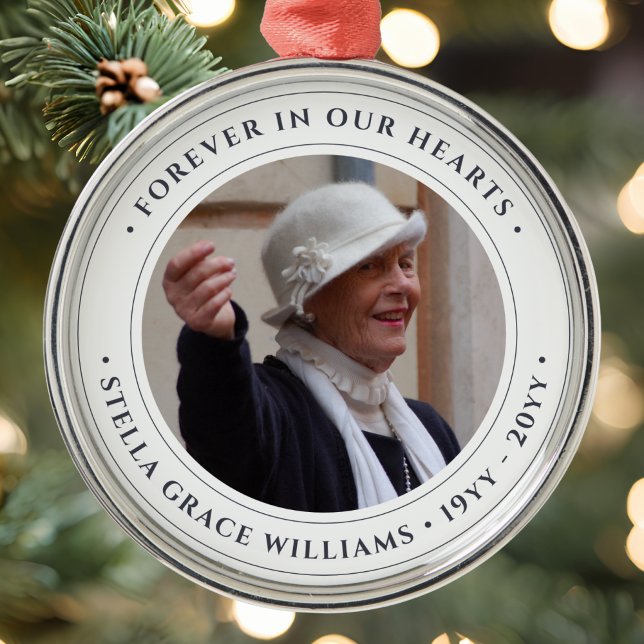 Photo Memorial Tribute Julgransprydnad Metall (Photo Memorial Ornament)