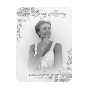 Photo Memory Service Kära Ones in Black White Magnet