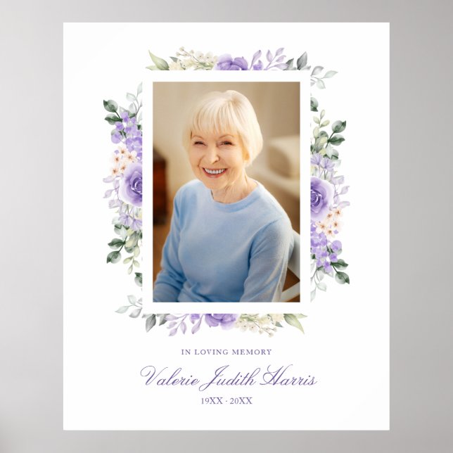 Photo Memory Service Kära Ones Lila Shades Poster (Framsidan)