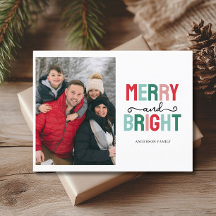 Photo Merry och Bright jul Helg Vykort