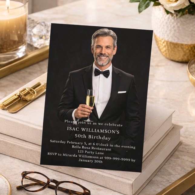 Photo milestone birthday inbjudningar (Skapare uppladdad)