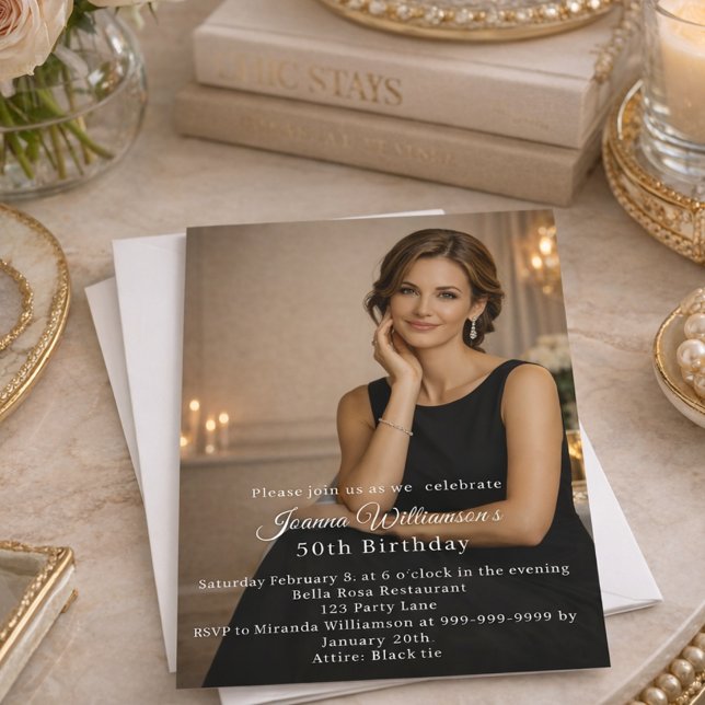 Photo milestone birthday inbjudningar (Skapare uppladdad)