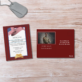 Photo Military Retirement Invitation Gold Crest Vykort