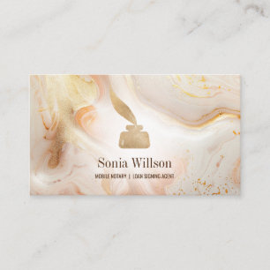 Photo Mobile Notary Loan Signing Agent Monogram Visitkort