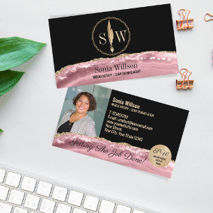 Photo Mobile Notary Loan Signing Agent Monogram Visitkort