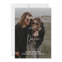 Photo Modern Chic Pastel Rosa Guld Script Bröllop