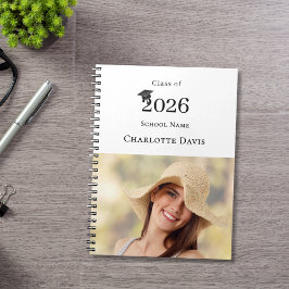  Photo Modern Senior Graduate Class of 2026 Anteckningsbok