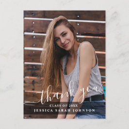 PHOTO Modern Simple Elegant Studenten Tack Vykort