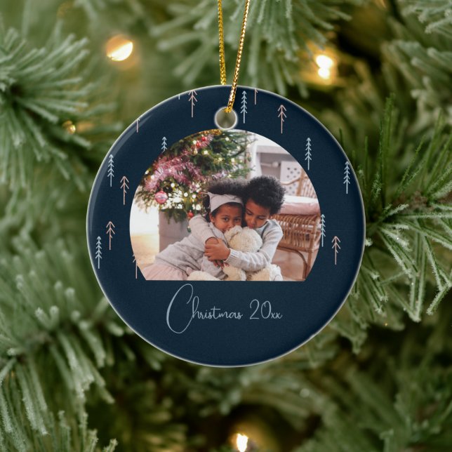 Photo Modern Träd Mönster jul Julgransprydnad Keramik (Träd)