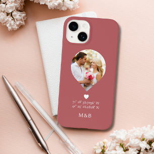 Photo Monogram Romantic Heart Coodinates Modern