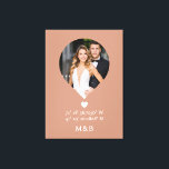 Photo Monogram Romantic Heart Coodinates Modern Canvastryck<br><div class="desc">Photo Monogram Romantic Heart Coodinates Modern Faux Kanvastryck Wall Art har ditt favoritfoto med dina monogram- och anpassningsbar-koordinater för longitud och latitud som är speciella för dig i modern skripttypografi. Perfektens gåva till bröllop,  födelsedag,  jul,  Alla hjärtans dag,  årsdag och så mycket mer. Designad av ©Evco Studio www.zazzle.com/store/evcostudio</div>