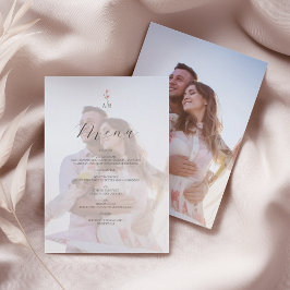 Photo Monogram Wedding Menu Meny