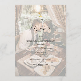 Photo Monogram Wedding Meny
