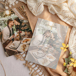 Photo Monogram Wedding Meny