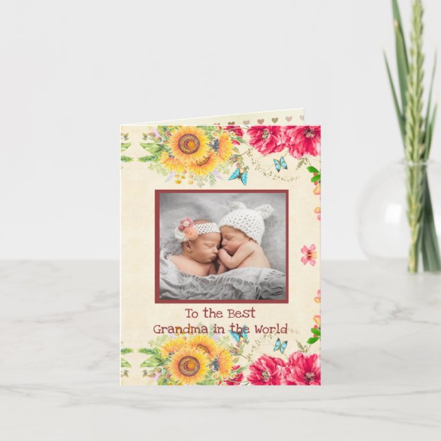 Photo Mors dag för mormödrar Helgkort (Framsida)