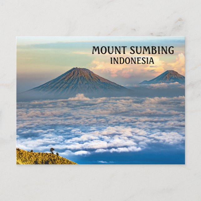 Photo Mount Sumwing Volcano Indonesien Vykort (Framsida)