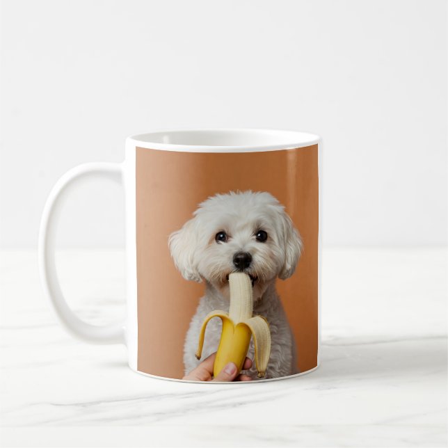 Photo mugg pet hund banan (Vänster)