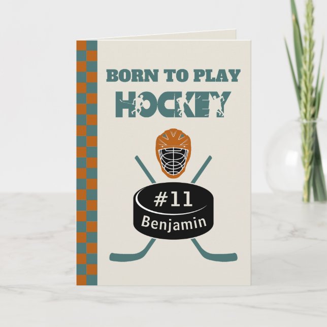 Photo Namn Age Text Jersey Number Hockey Sport Kort (Framsida)