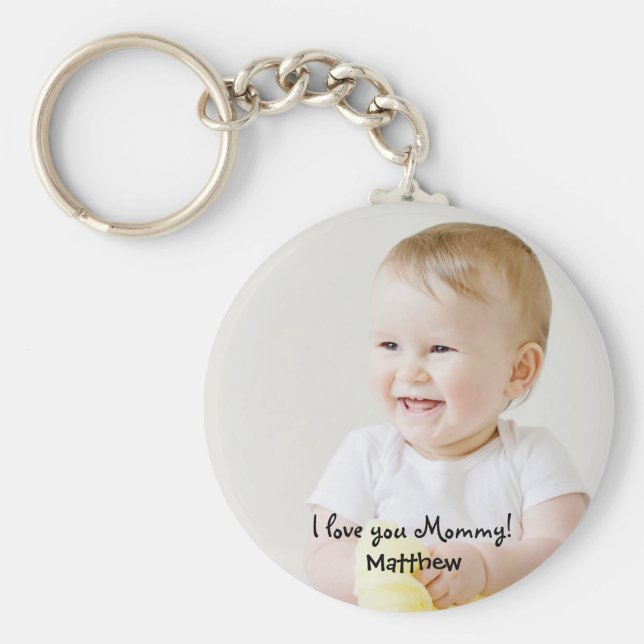 Photo Namn I kärlek du mamma Mors dag Nyckelring (Framsidan)