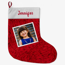 Photo Namn Personlig Stor Julstrumpa