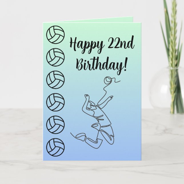 Photo Namn Sentiment Sport Theme Volleyball Kort (Framsida)