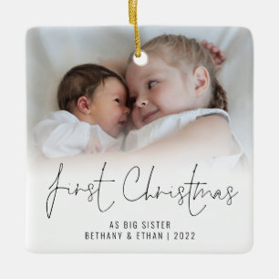 Photo Namn Year First jul Big Sister Julgransprydnad Keramik