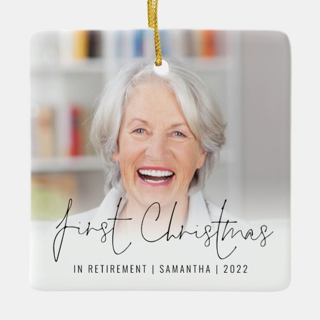 Photo Namn Year First-julen Redragen Julgransprydnad Keramik (Framsida)