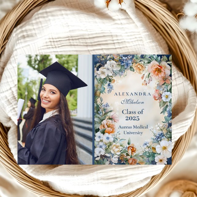 Photo Navy Wildblomme Meadow Garden Studenten Meddelande (Skapare uppladdad)