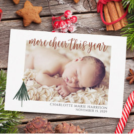 Photo Nyfödd bebis jul - födelsemeddelande Inbjudningar