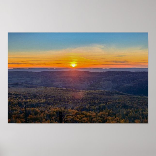 photo of a mountainous autumn forest, mountains, p poster (Framsidan)