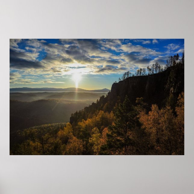 photo of a mountainous autumn forest, mountains, p poster (Framsidan)