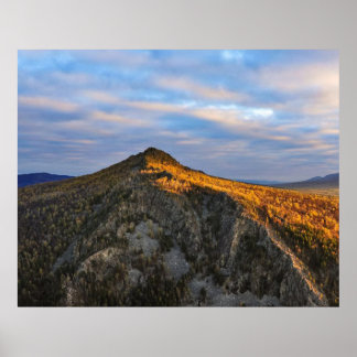 photo of a mountainous autumn forest, mountains, p poster
