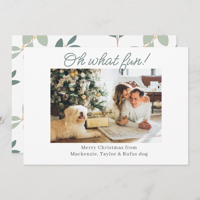 Photo Oh What Roligt jul Julkort (Fram/baksida)